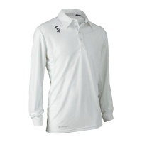 Kookaburra Junior Cricket Pro Active Long Sleeve Shirt White
