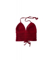Crochet Top Cherry Red M L