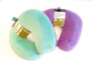 Travel Smart Neck Pillow with Snap Fastener Mint Green and Lilac Photo