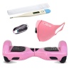 BetterBuys Self Balance Scooter 6.5" Hoverboard-LED-Bluetooth Audio-Remote-Mask-Red Photo
