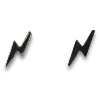Photo of Trans Continental Marketing - Silver Lightning Bolt Stud Earrings