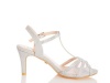 Quiz Ladies Silver Shimmer Low Heeled Sandal Photo