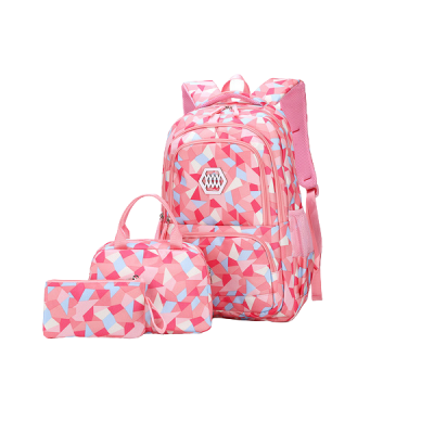 Photo of Three Piece School Backpack Bag- Large Pink