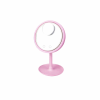 3" 1 LED Fan Makeup Mirror with 5x Magnifier Touch Sensor Switch - White Photo