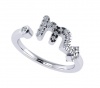 9ct White Gold Scorpio Star Sign Ring Photo