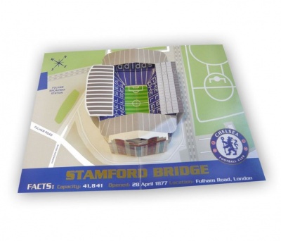 Photo of Chelsea FC Chelsea Stamford Bridge Stadium Pop Up Birthday Greeting Card