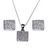Square Pendant Chain and Earring Set Photo
