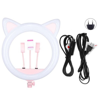 Photo of 20" Cat Ear LED Ring Fill Light - Pink
