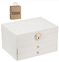 High Quality Large Elegant Jewlery Storage Box with Lock K Express Bag
