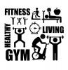 Spoonkie Sticker Art: Wall Sticker - Gym Fitness Photo