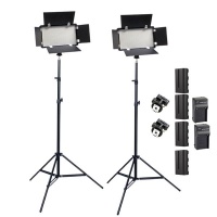 Rechargeable VideoPhoto LED Light Kit – U800 2 piecess 3200 6500K