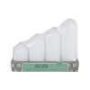 Pillar Candle Set - White - Various Sizes - 4 Pieces - 2 Pack Photo