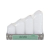 Pillar Candle Set - White - Various Sizes - 4 Pieces Photo