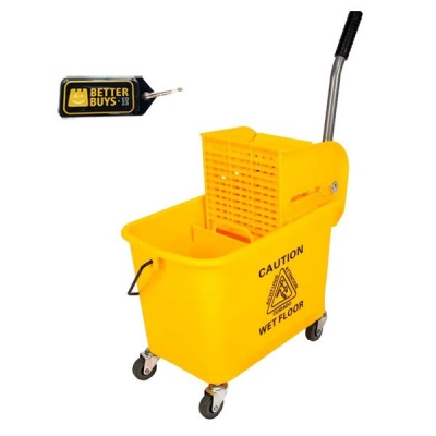 Mop Wringer with Bucket 20 Litre Yellow Gel Key Holder