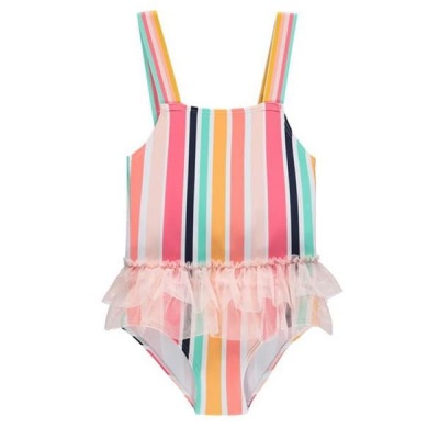Photo of SoulCal Baby Girls Swimsuit - Ochre Striped [Parallel Import]