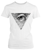 PepperSt Ladies White T-Shirt - Eye Line Art Photo