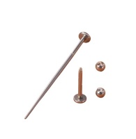 Ball Decor Labret And Earring Taper Set