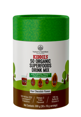 Natures Nutrition Kiddies 50 Organic Superfoods Drink Mix Raw Chocolate
