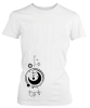 PepperSt Ladies White T-Shirt - Moon Art Photo