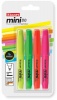 Luxor Mini Fluorescent Highlighter 4 piecess. Assorted Photo