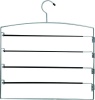 Giftbargains Chrome and Black Space Saver 4 Tier Trouser Hanger Photo