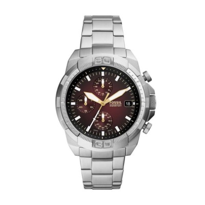 Fossil Mens Bronson Chronograph Stainless Steel Watch FS5878