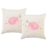 PepperSt – Scatter Cushion Cover Set – Cute Pink Hedgehogs Photo