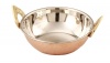 Steel Copper Kadhai with brass handle Photo