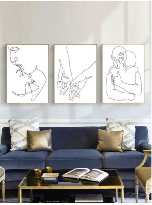 3 PieceSet Chemical Fiber Unframed Painting Graphic Wall Art 39x60