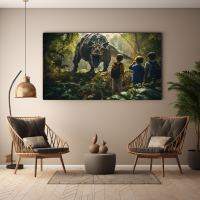 Canvas Wall Art Dinosaur Safari BK0053