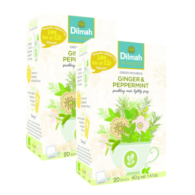 Photo of Dilmah - Green Rooibos Ginger & Peppermint Infusion 40 Tagged Tea Bags