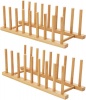 2-piece bamboo set Dish Plate Drain Rack Photo