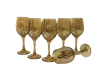 Wine Glasses 310ml 6 Piece Gold RVT015 Photo