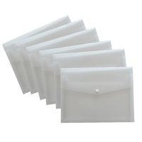Plastic A4 Opaque Expandable Envelope File Pack of 6