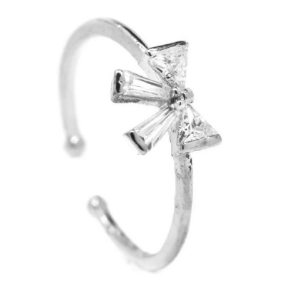 Photo of iDesire cubic zirconia bow ring -adjustable size