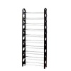 10-Tier Shoe Rack with Circle Design-Black Photo