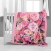 Print with Passion Pink Floral Minky Blanket Photo