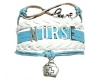 Urban Charm Nurse Infinity Bracelet - Blue & White Photo
