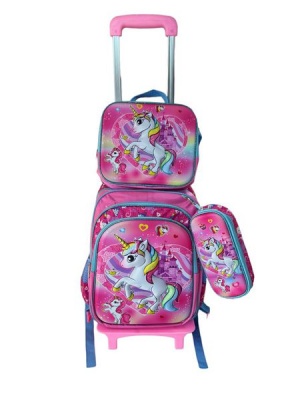 Unicorn Backpacks Trolley Bag Set for Primary School