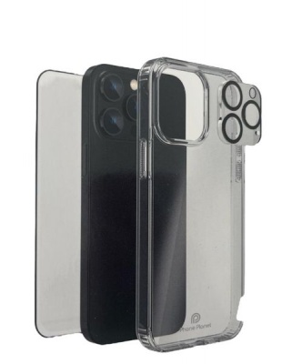 iPhone 13 Pro Clear Shockproof Case Camera Lens and Screen Protector