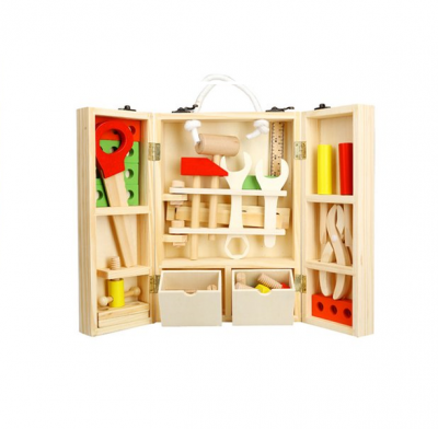 Photo of Kids Wooden Tool Box Set
