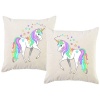 PepperSt – Scatter Cushion Cover Set – Unicorn with Stars Photo