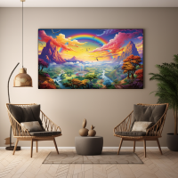 Canvas Wall Art Rainbow Dreamscape BK0032
