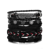 Michris 6 Piece Vintage Leather Bracelet - Woven Bracelet – 0193 Photo
