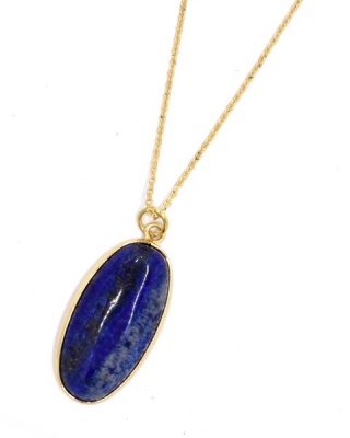 Photo of Lily & Rose Oval Lapis Lazuli Pendant On Chain