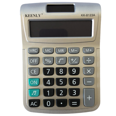 Keenly Digital Desktop Calculator Powered By Sola and AA Battery