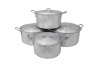 8 Piece Pure Aluminium Extra-Large Casserole Pot Set - Megna Set Photo