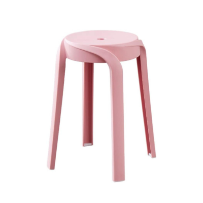 Modern Plastic Stool Unique Whirl Pink