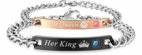Bracelet for Couples King and Queen
