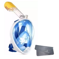 Underwater Full Face Snorkeling Mask Blue LXL with Synergy360 Cloth